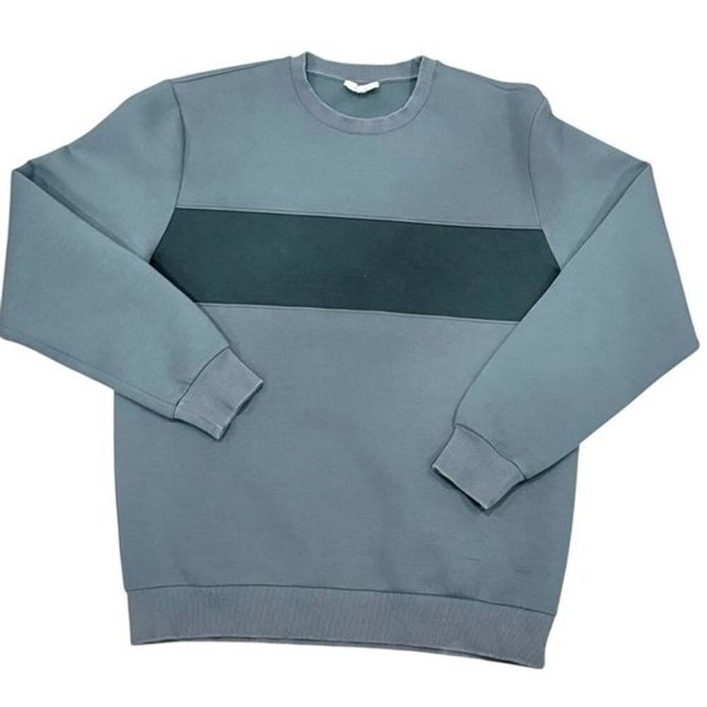 Reiss Textured Sweatshirt Size XXL Blue  Crew Neck Jumper Relaxed Stretch